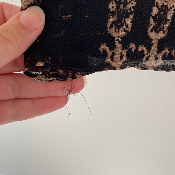 VINTAGE | Emanuel by Emanual Ungaro 100% Silk brown & black mosaic midi skirt - Picture 7 of 15